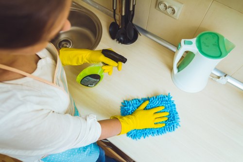 Professional communal cleaning in a Roehampton apartment block