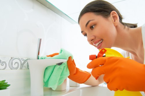 Room-by-room house cleaning in a modern home
