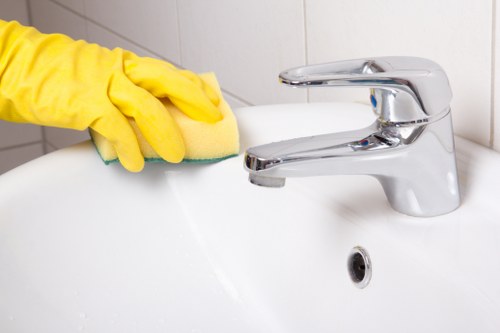 Final stage of after builders cleaning in a renovated home
